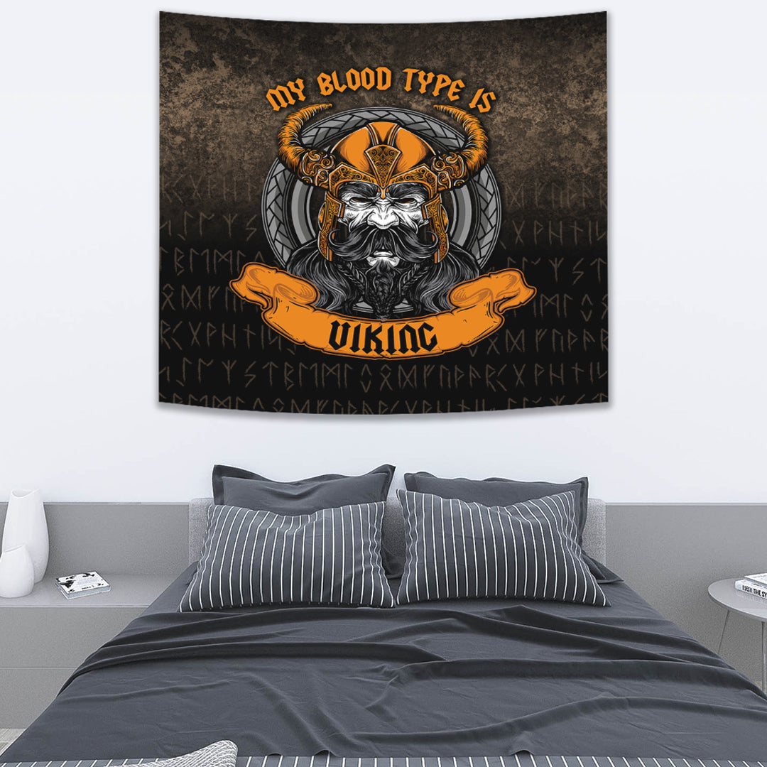 Viking Tapestry My Blood Type is Viking