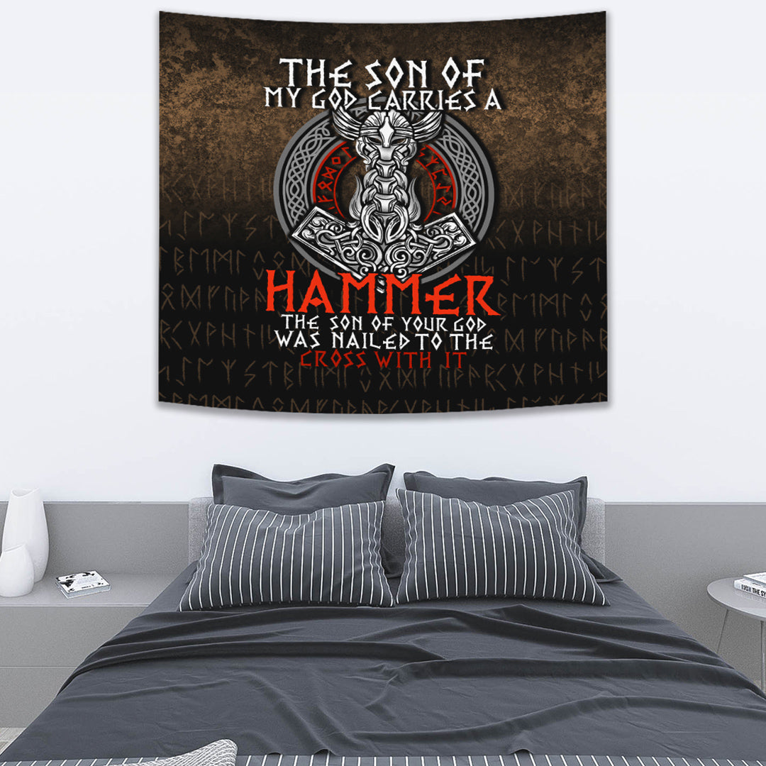 Viking Tapestry The Son Of My God Odin Viking