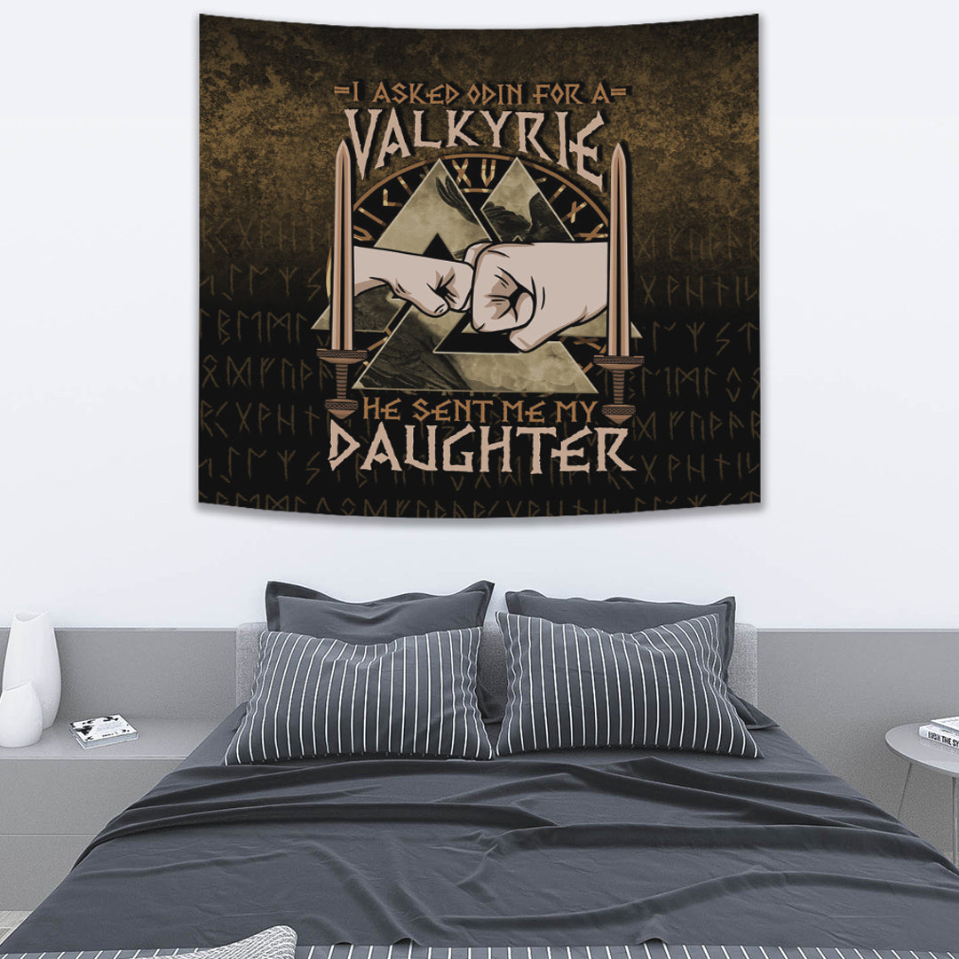 Viking Tapestry I asked Odin for a Valkyrie Daughter 2