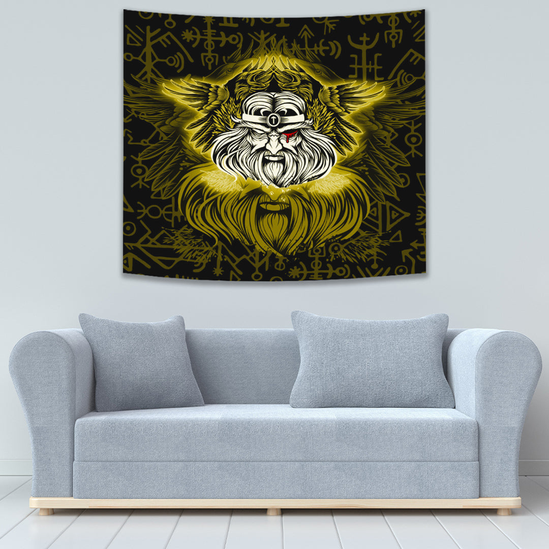 Viking Tapestry Odin Gold