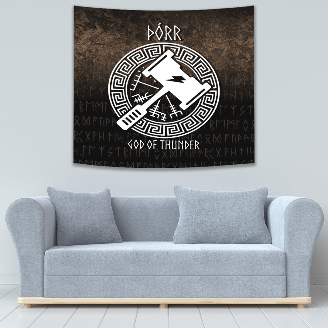 Viking Tapestry Porr God Of Thunder