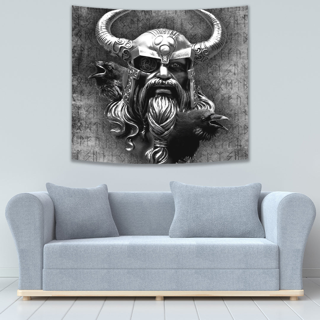 Viking Tapestry Raven Viking Tapestry Odin