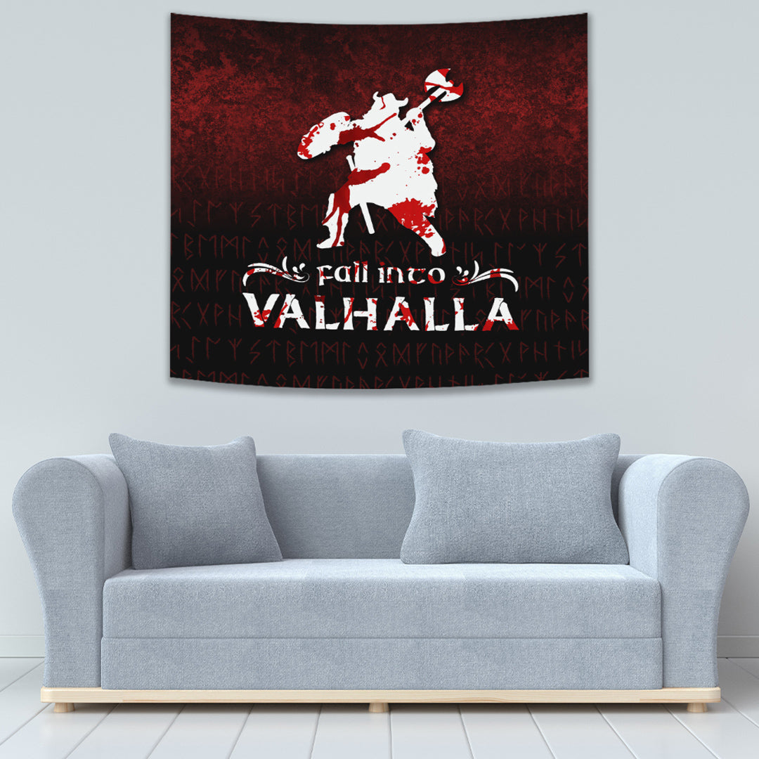 Viking Tapestry Fall Into Valhalla