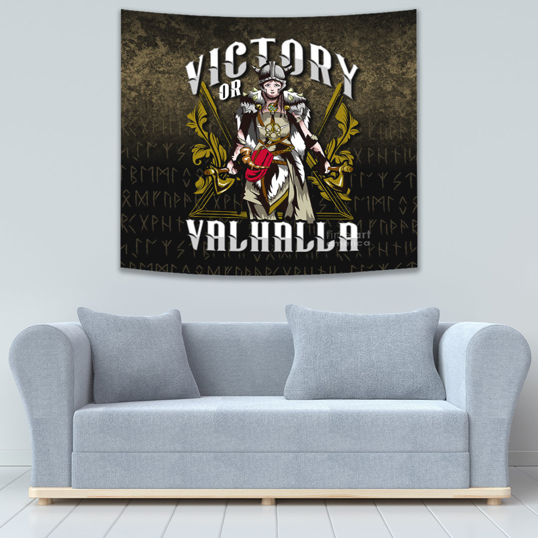 Viking Tapestry Victory Or Valhalla Norse Myth Viking Tapestry Historical