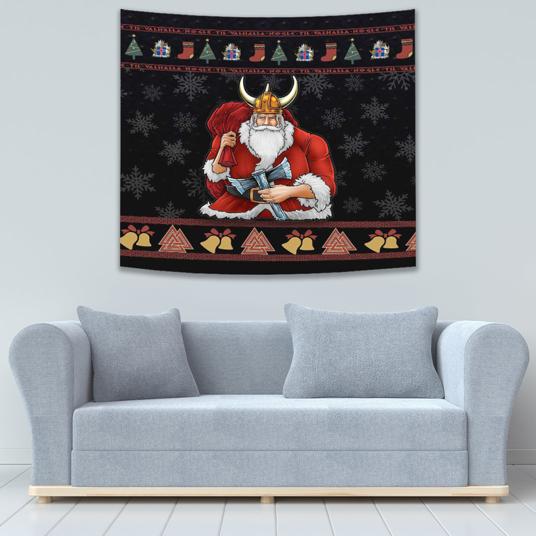 Viking Tapestry Christmas Iceland Santa