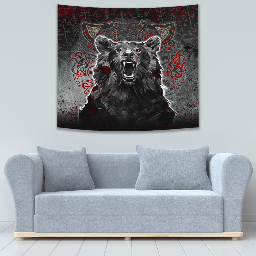 Viking Tapestry Berserker Bear Blood