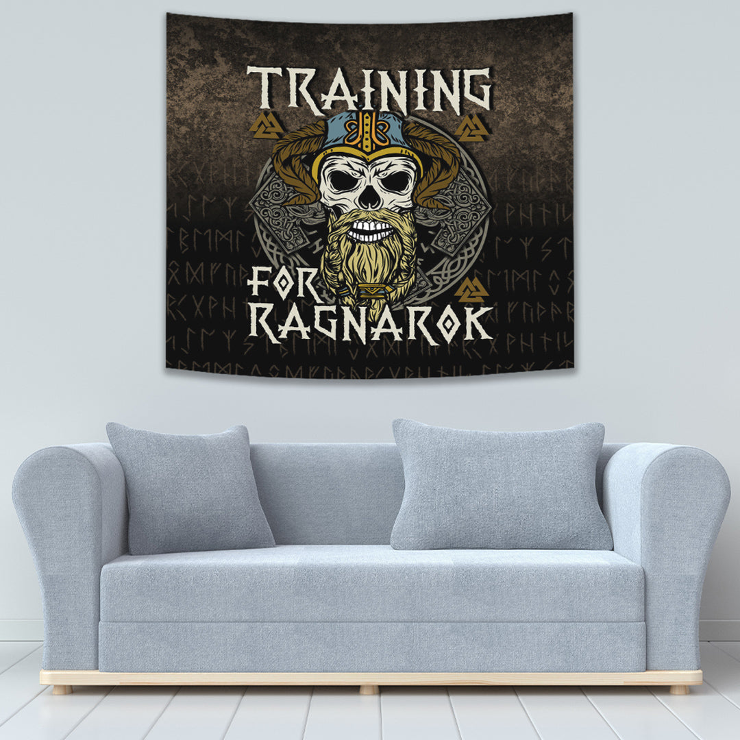 Viking Tapestry Valknut Raven Viking