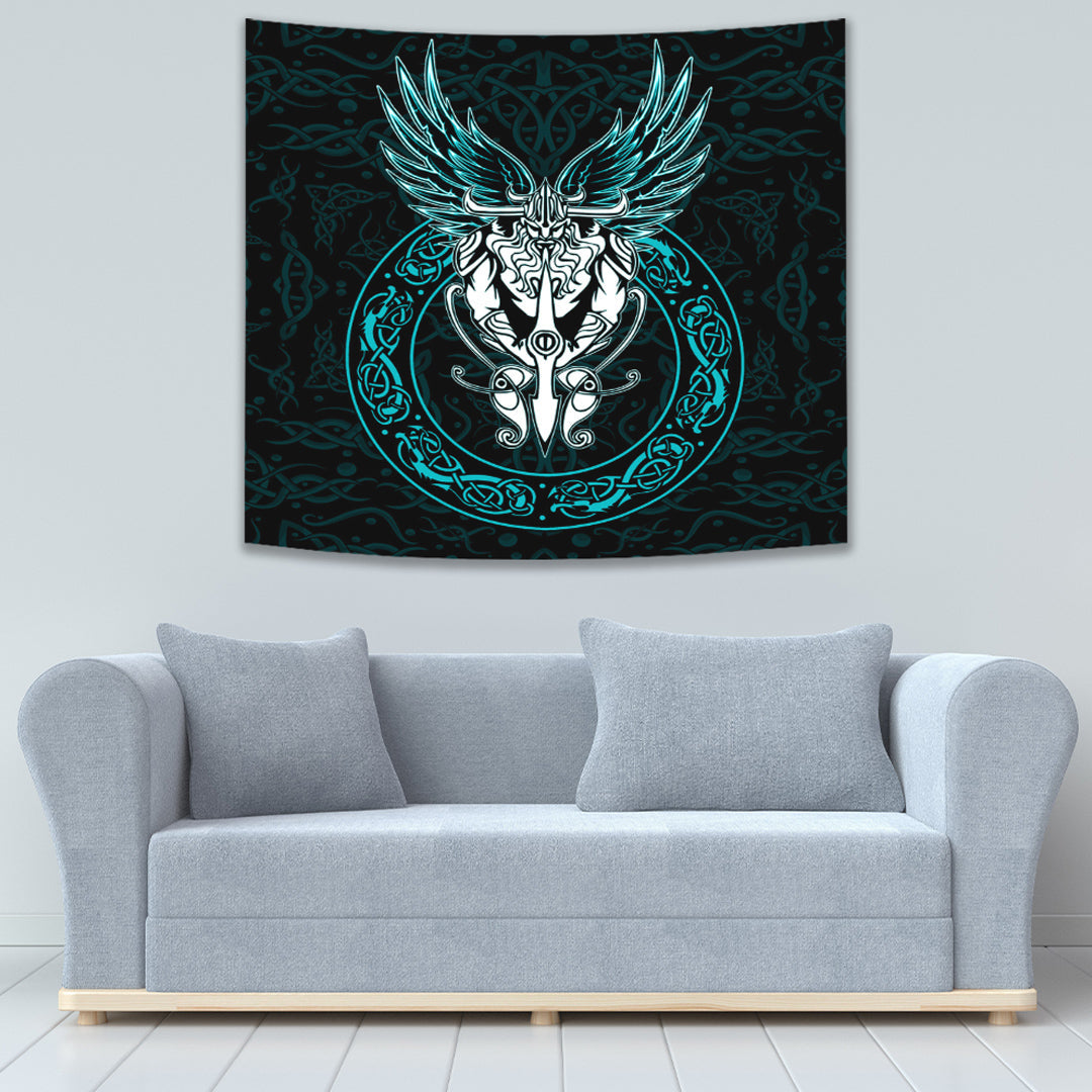 Viking Tapestry OdinWing Viking Tapestry Turquoise