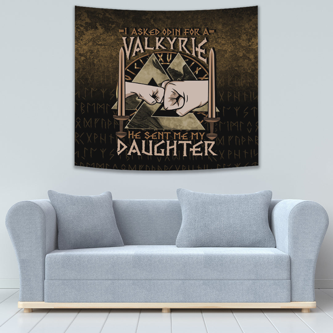 Viking Tapestry I asked Odin for a Valkyrie Daughter 2