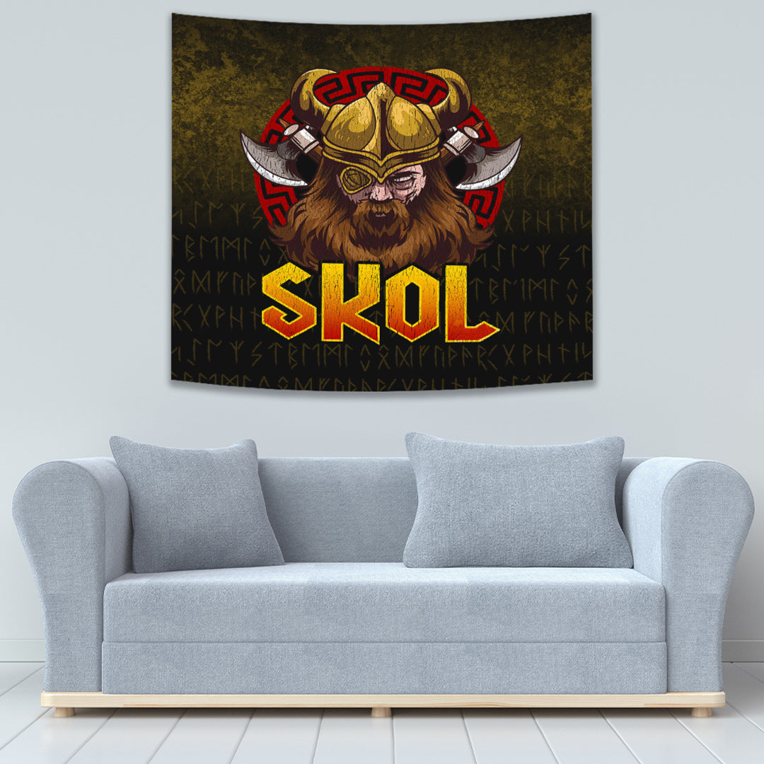 Viking Tapestry Skol Viking Tapestry Beer Norse Mythology Warrior Drinking