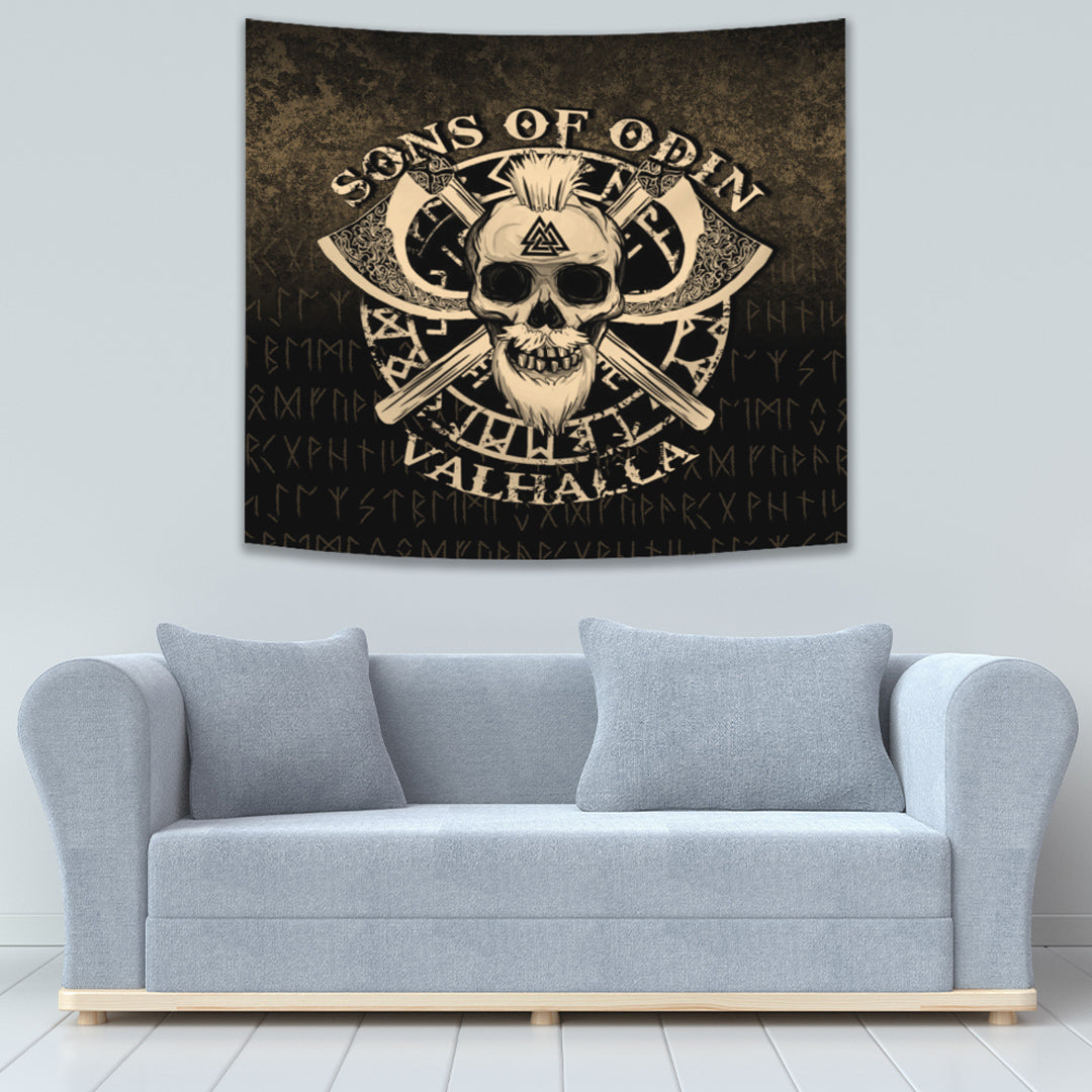 Viking Tapestry Sons of Odin Valhalla