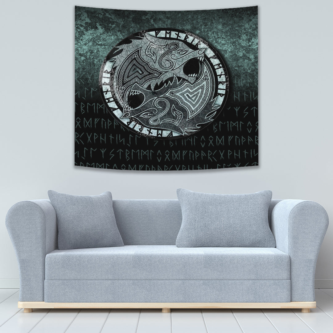 Viking Tapestry Fenrir the Wolf