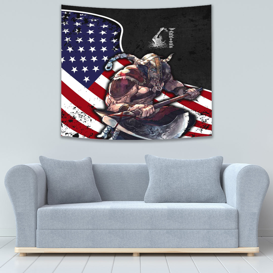 Viking Tapestry USA Warrior Brush Style