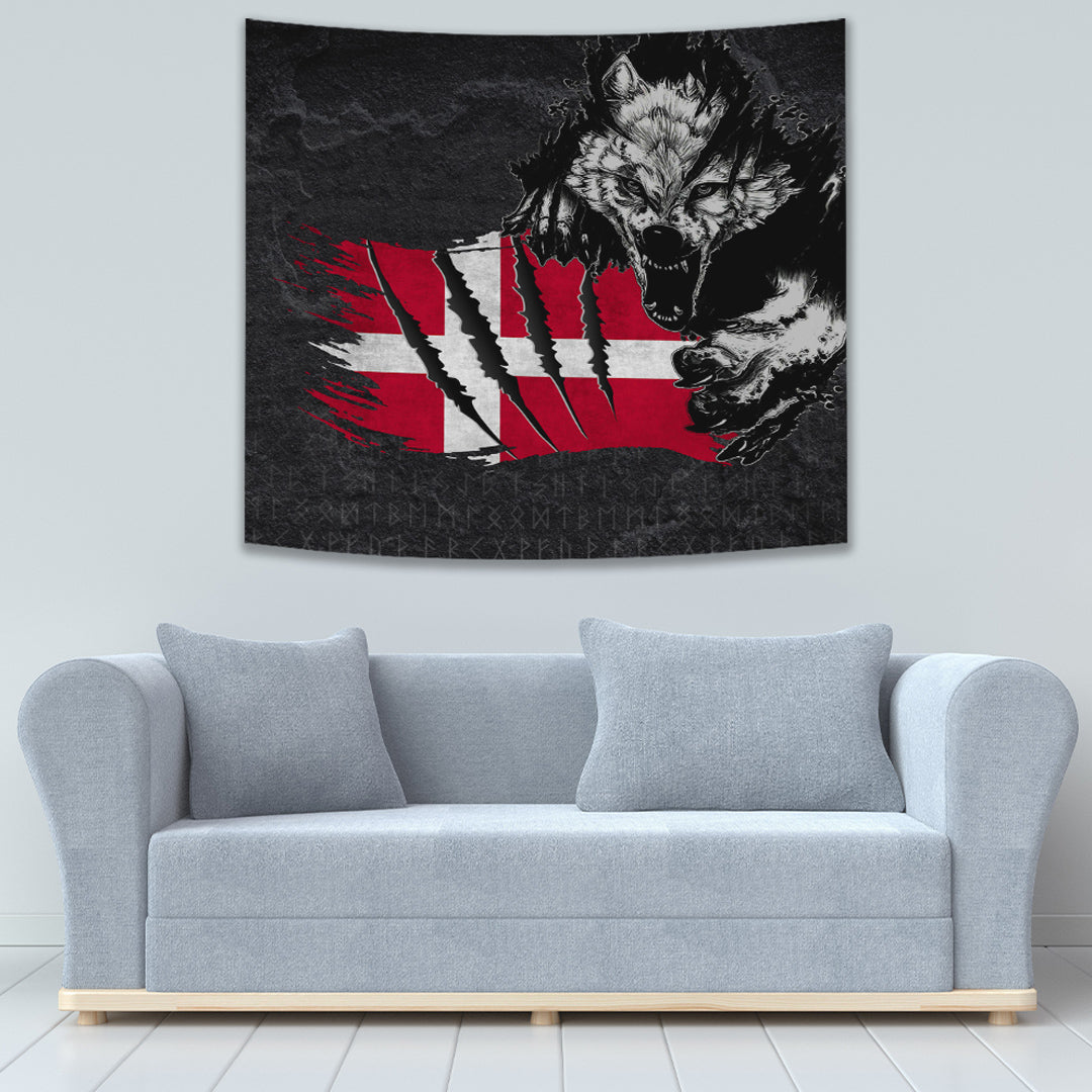 Viking Tapestry Denmark Wolf Viking Tapestry