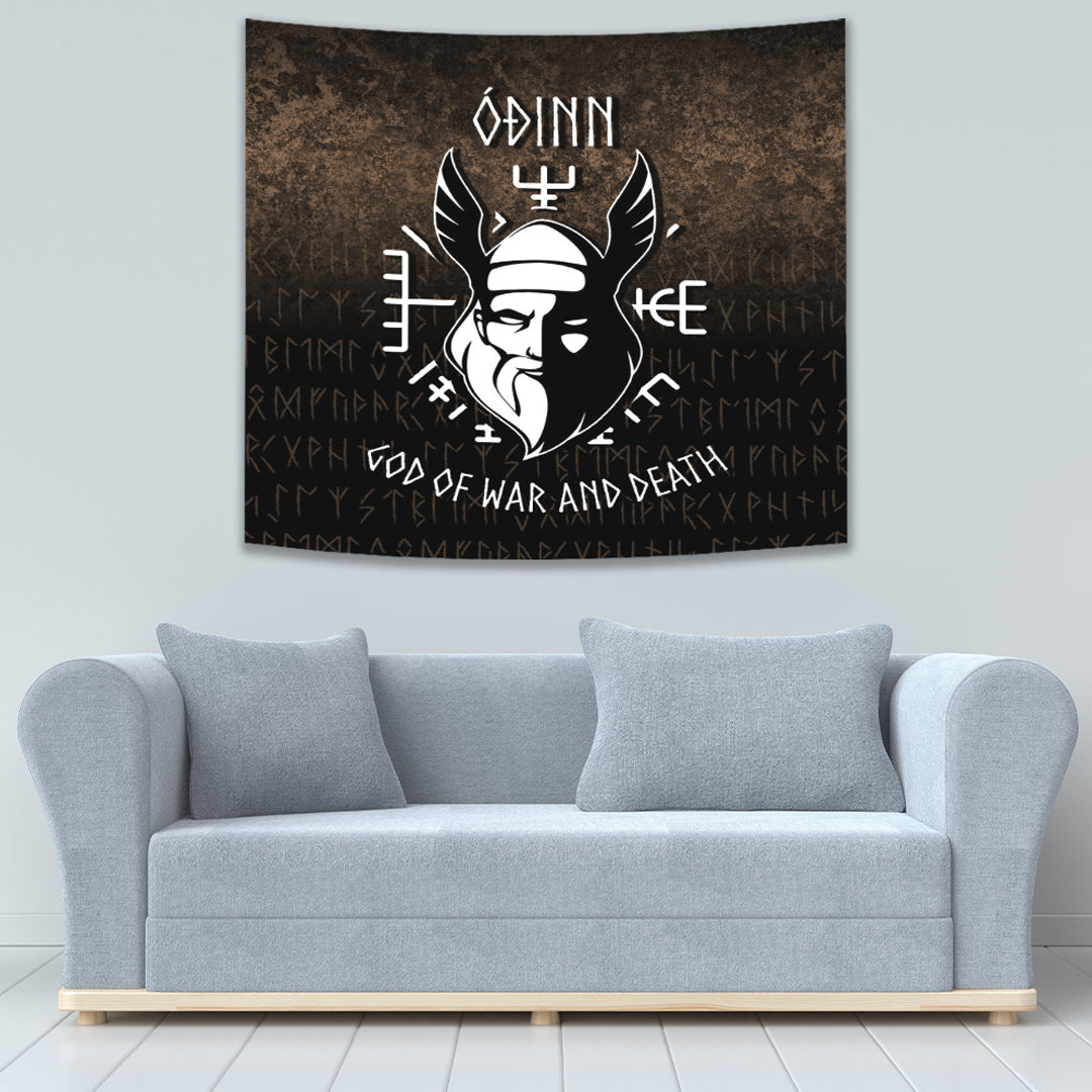 Viking Tapestry Odin God Of War And Death
