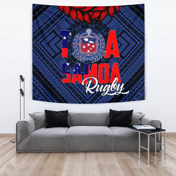 Polynesian Samoa Tapestry Toa Samoa Rugby Ula Fala Style