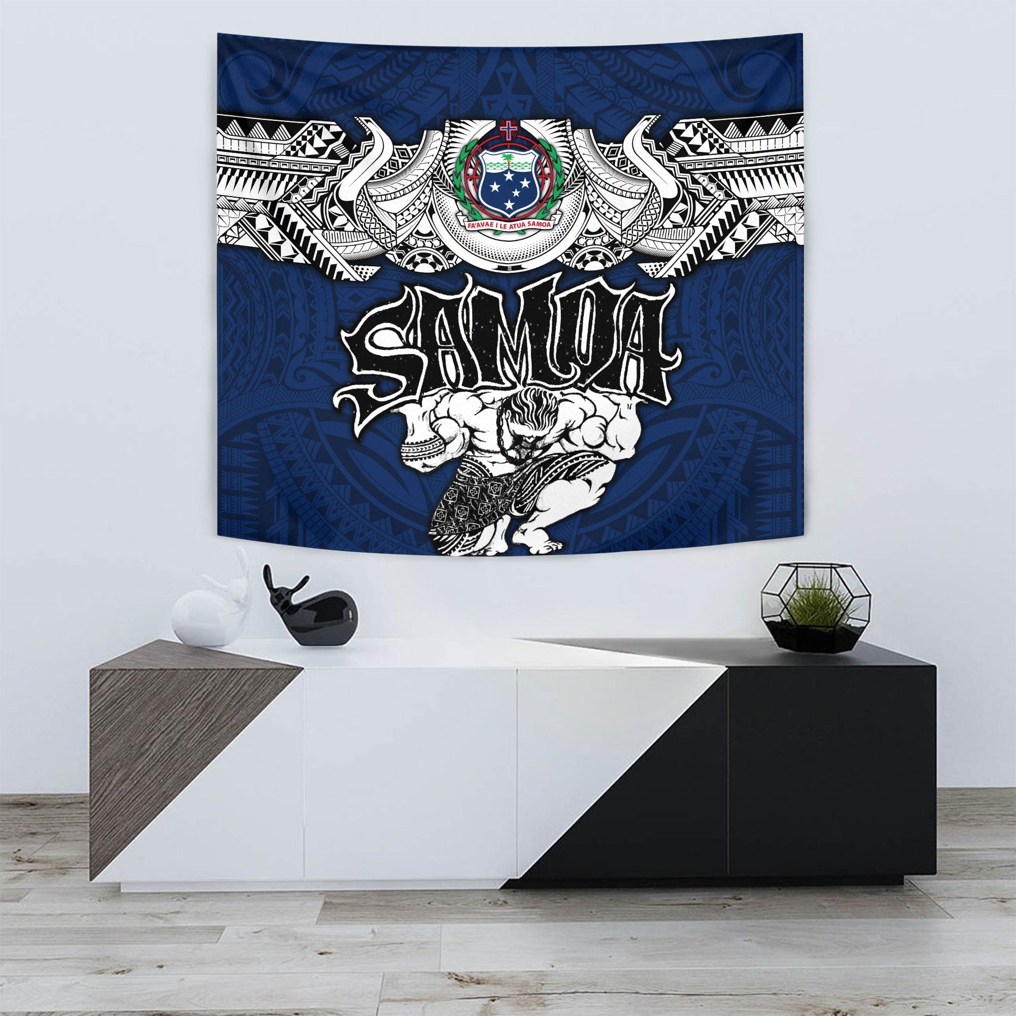 Samoa Warrior Tapestry