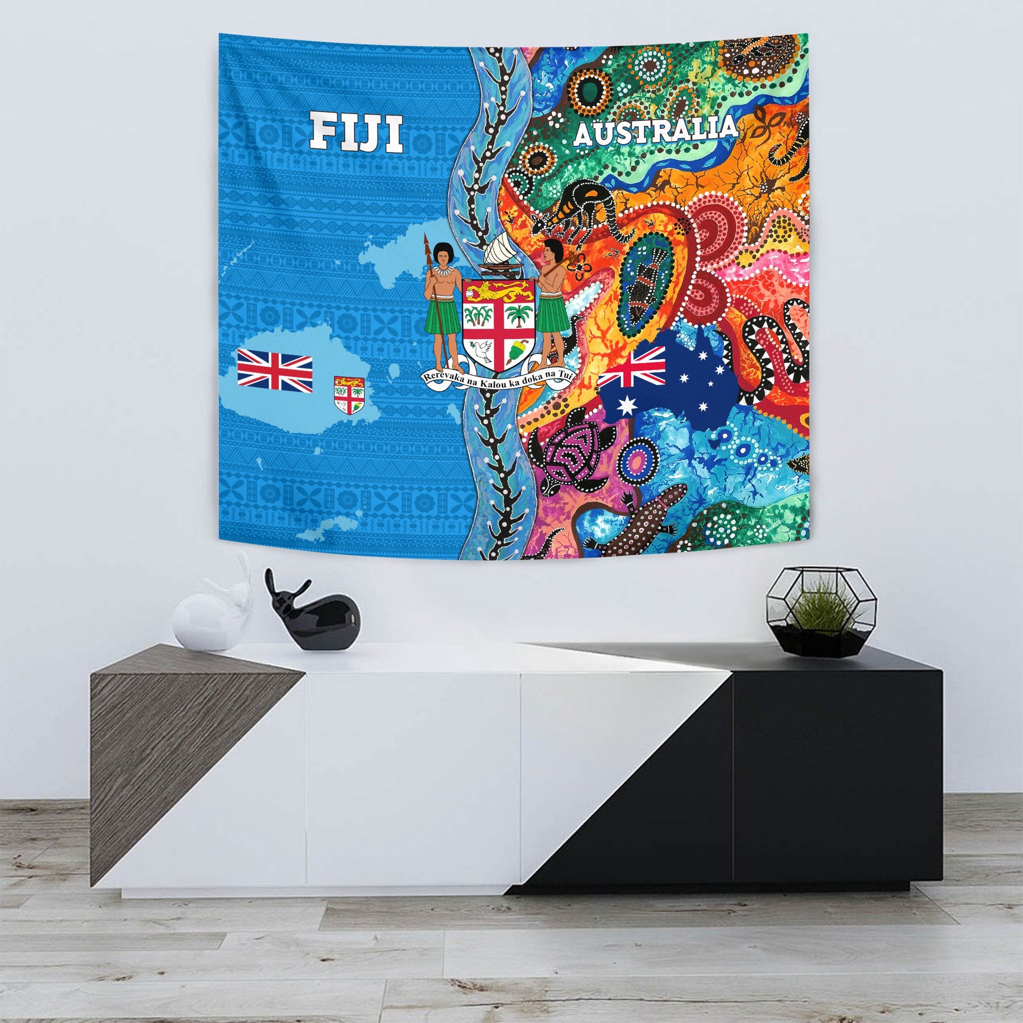 Fiji Tapa & Australia Aboriginal Tapestry