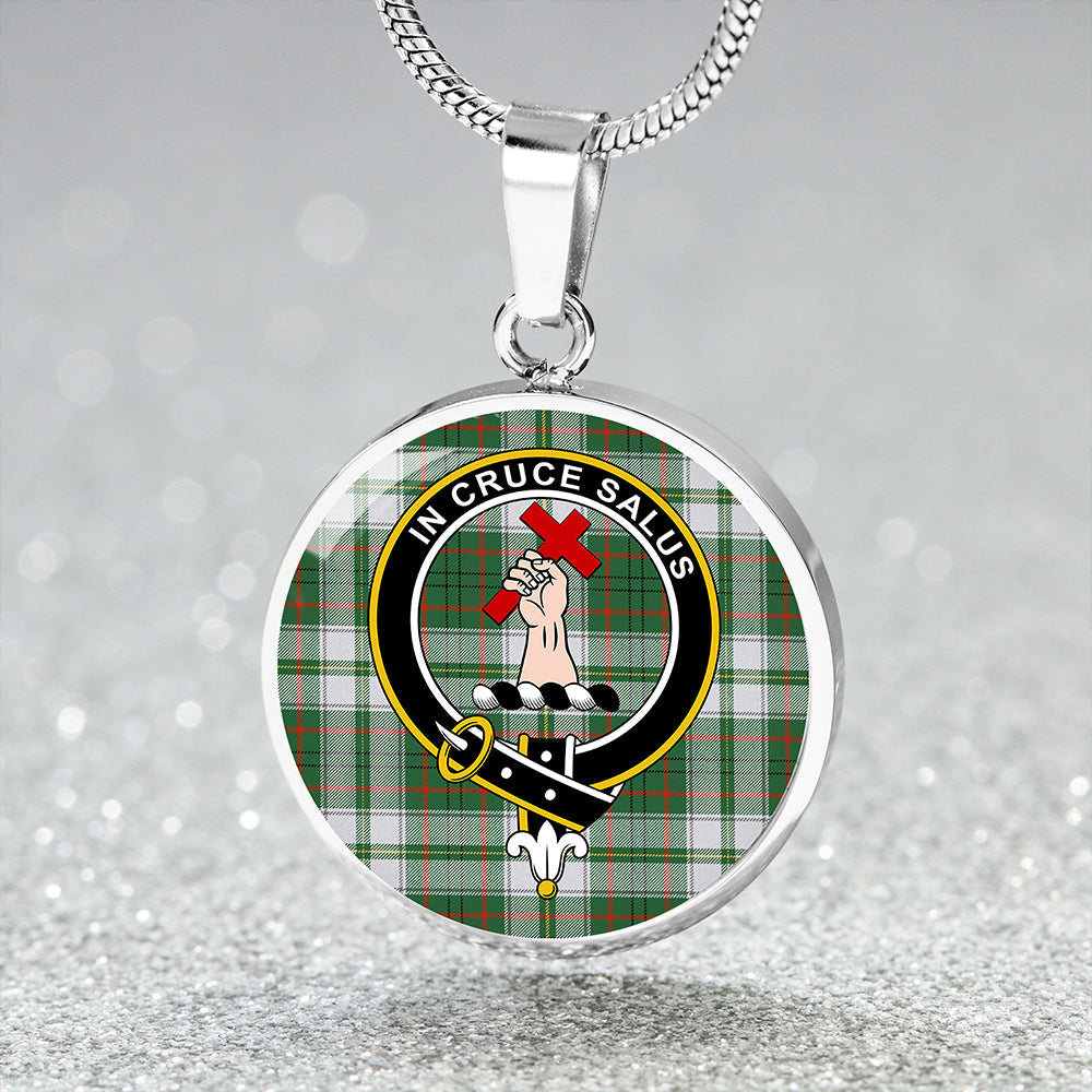 Scottish Tartan Taylor Dress Ancient Clan Circle Necklace Classic Style