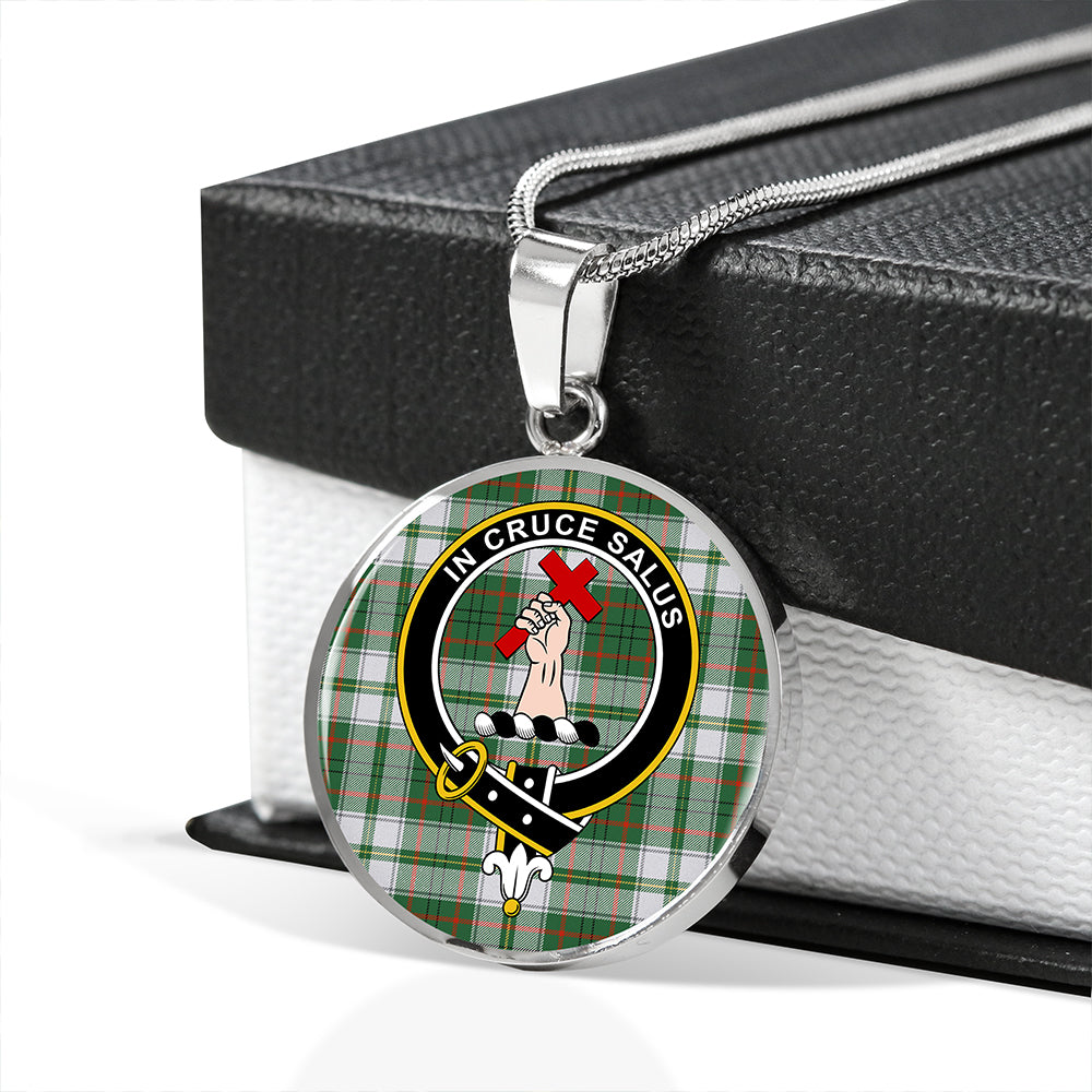 Scottish Tartan Taylor Dress Ancient Clan Circle Necklace Classic Style