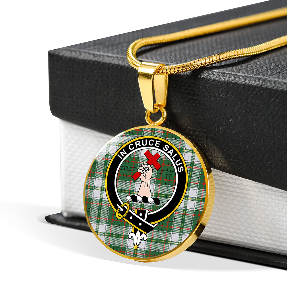 Scottish Tartan Taylor Dress Ancient Clan Circle Necklace Classic Style