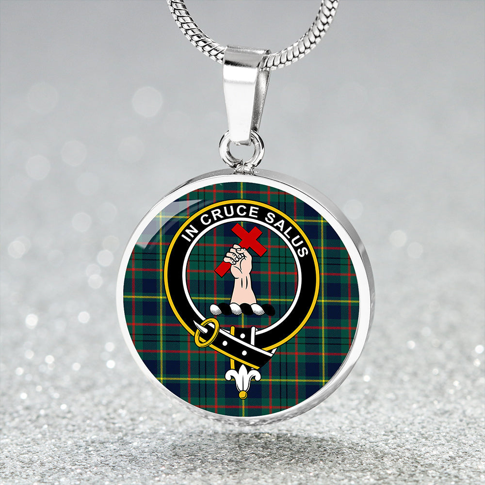 Scottish Tartan Taylor Modern Clan Circle Necklace Classic Style