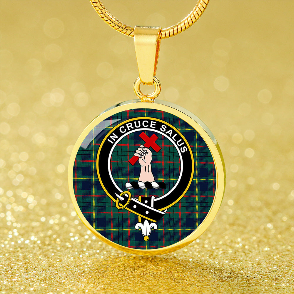 Scottish Tartan Taylor Modern Clan Circle Necklace Classic Style