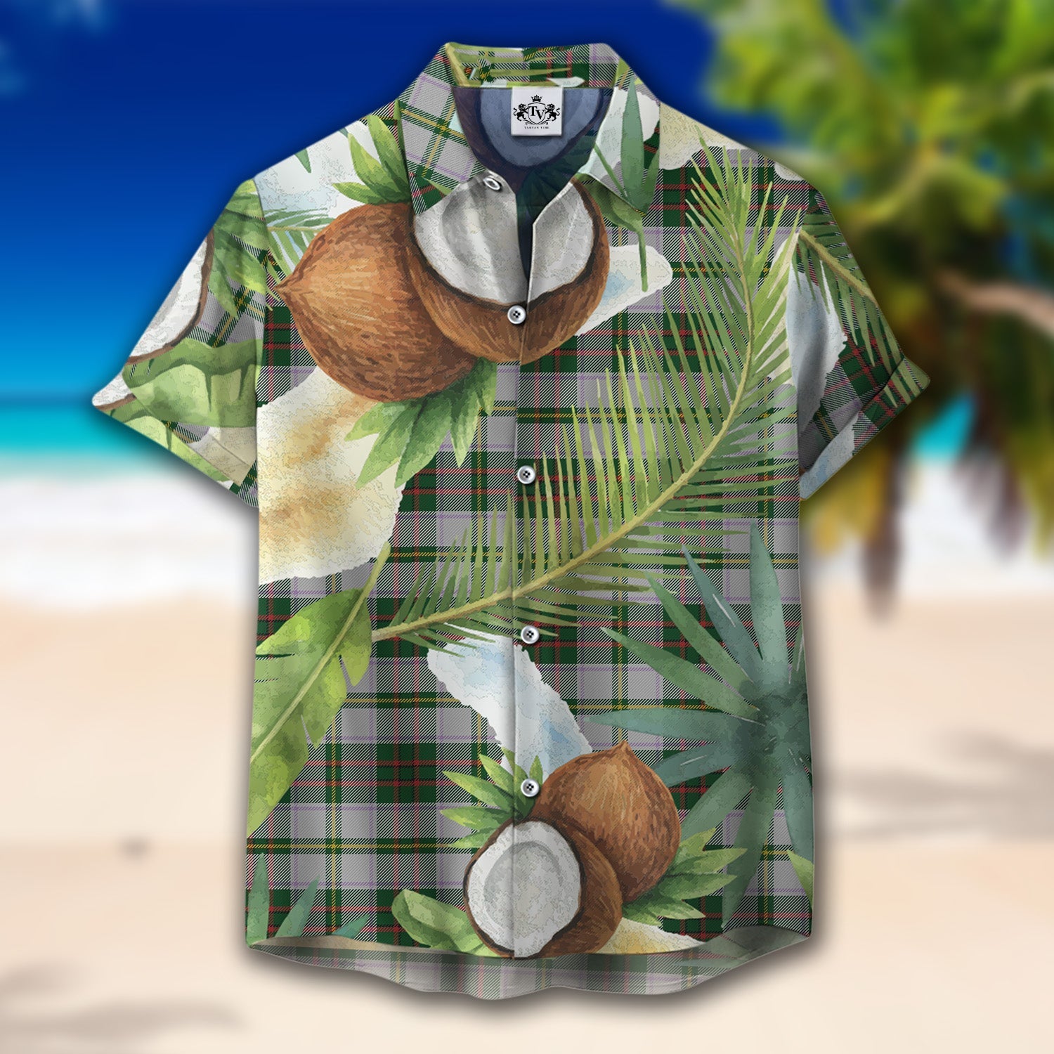 Scottish Tartan Taylor Dress Clan Hawaiian Shirt Hibiscus - Tropical Garden Style