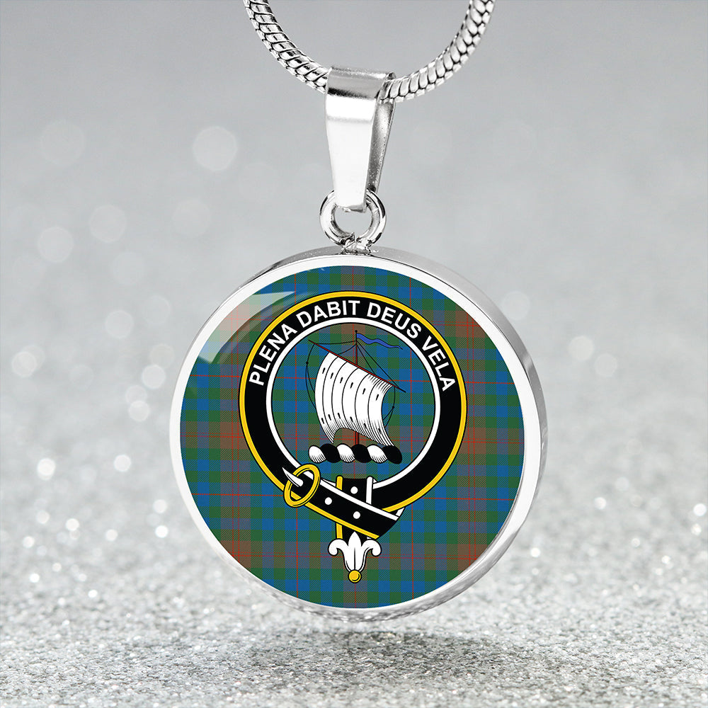 Scottish Tartan Tennant Yules Ancient Clan Circle Necklace Classic Style
