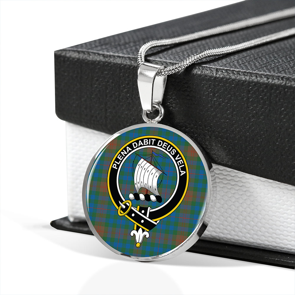 Scottish Tartan Tennant Yules Ancient Clan Circle Necklace Classic Style