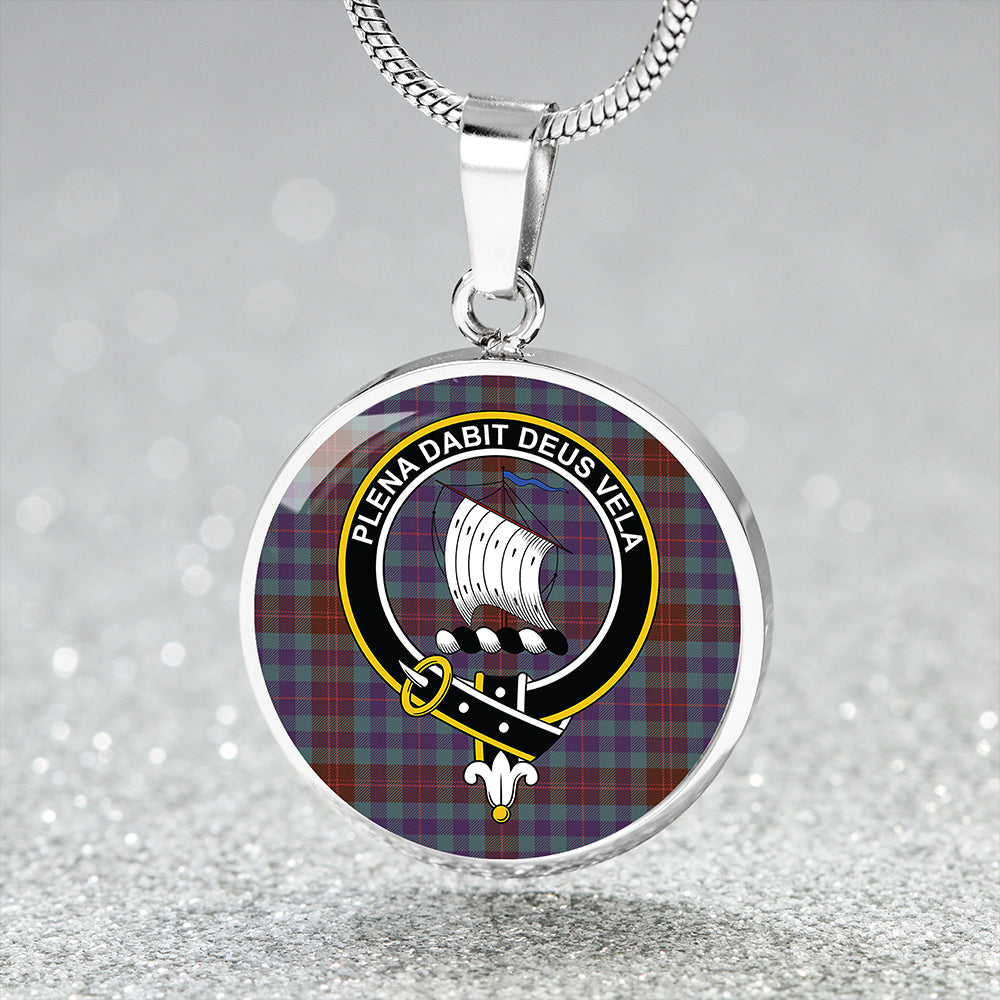 Scottish Tartan Tennant Yules Weathered Clan Circle Necklace Classic Style