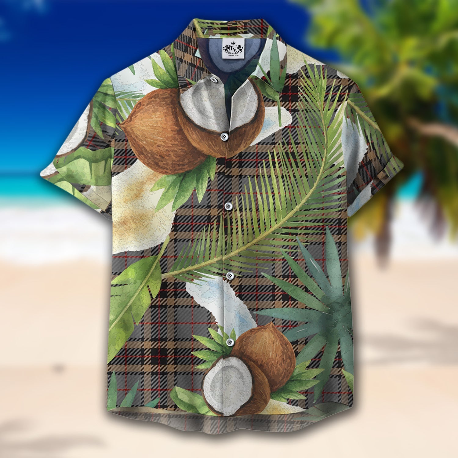 Scottish Tartan Thompson special grey Clan Hawaiian Shirt Hibiscus - Tropical Garden Style