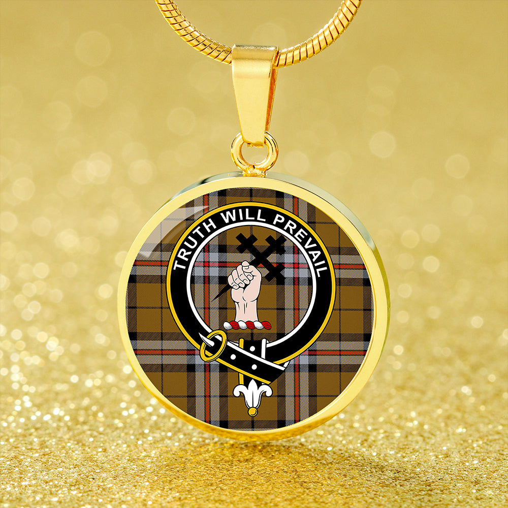 Scottish Tartan Thomson Camel #2 (Thompson Camel #2) Modern Clan Circle Necklace Classic Style