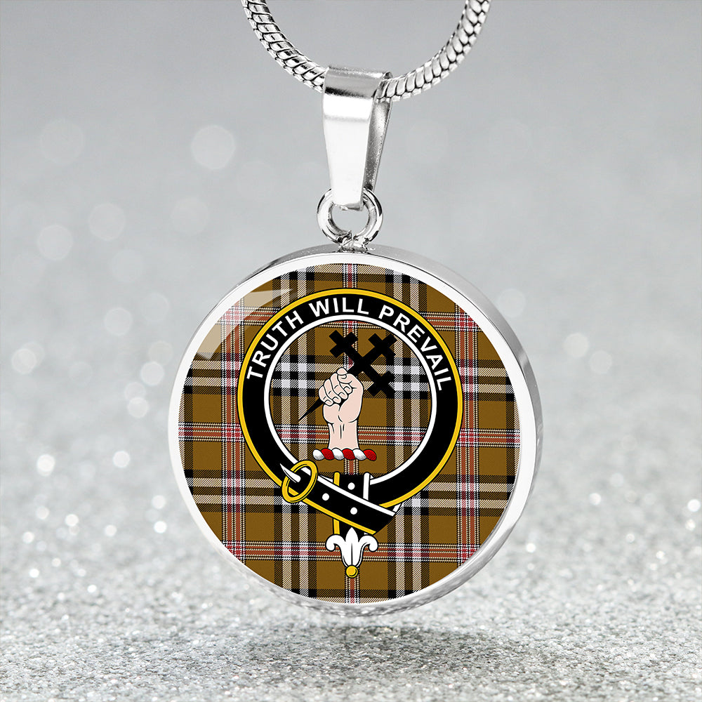 Scottish Tartan Thomson Camel #3 (Thompson Camel #3) Ancient Clan Circle Necklace Classic Style