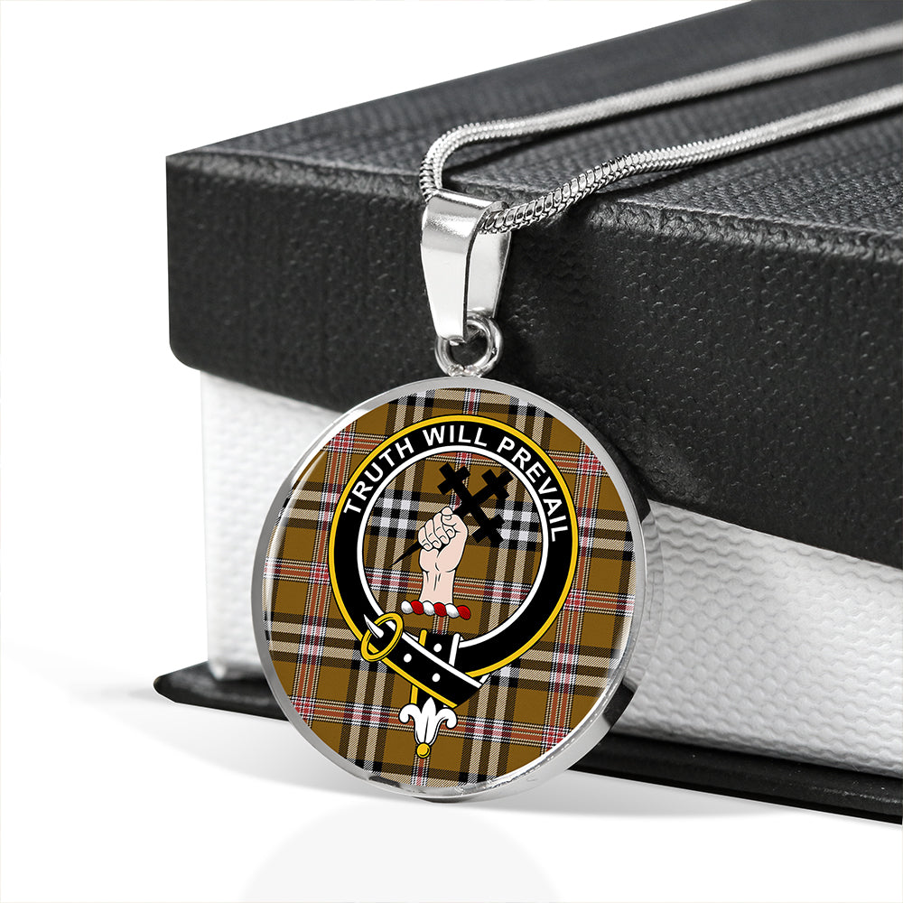 Scottish Tartan Thomson Camel #3 (Thompson Camel #3) Ancient Clan Circle Necklace Classic Style