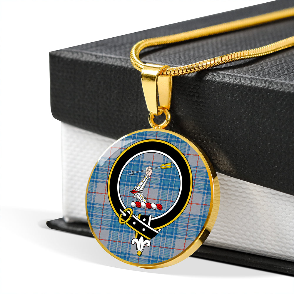 Scottish Tartan Thorburn USA (Thurburn USA) Ancient Clan Circle Necklace Classic Style