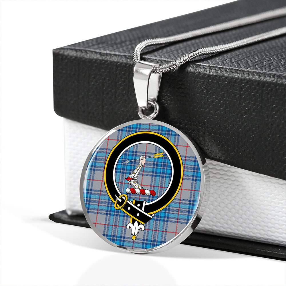 Scottish Tartan Thorburn USA (Thurburn USA) Modern Clan Circle Necklace Classic Style