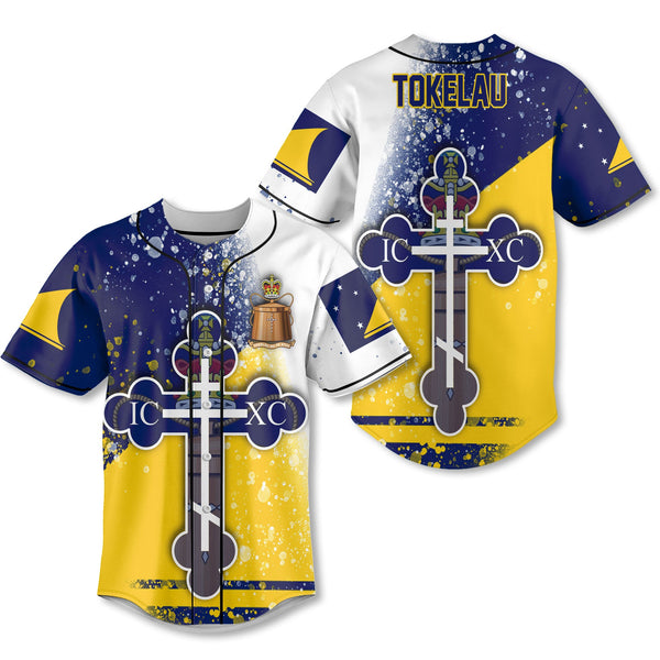 Tokelau Baseball Jersey Flag & Coat Of Arms Orthodox Style