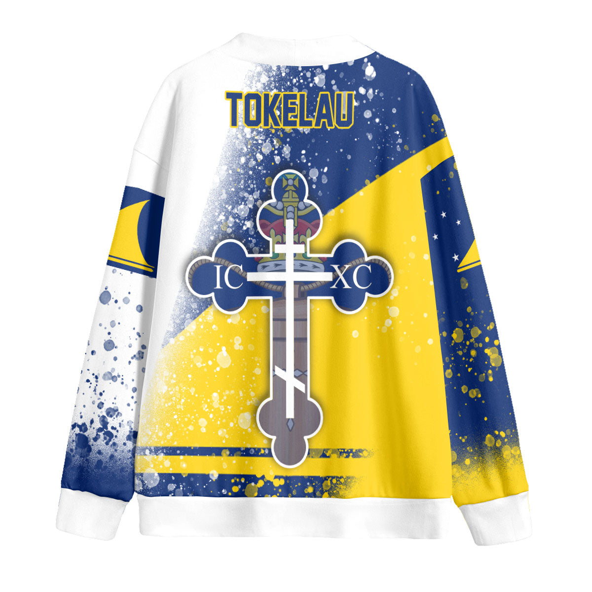 Tokelau Fleece Cardigan Flag & Coat Of Arms Orthodox Style