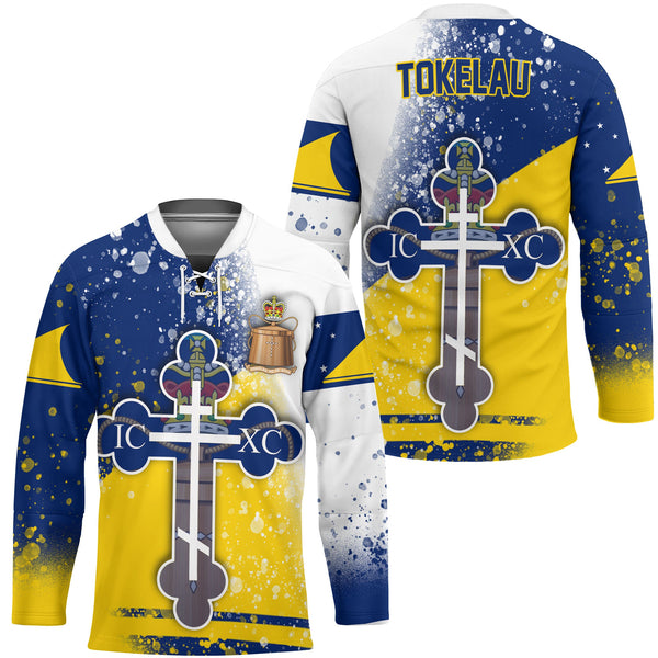 Tokelau Hockey Jersey Flag & Coat Of Arms Orthodox Style