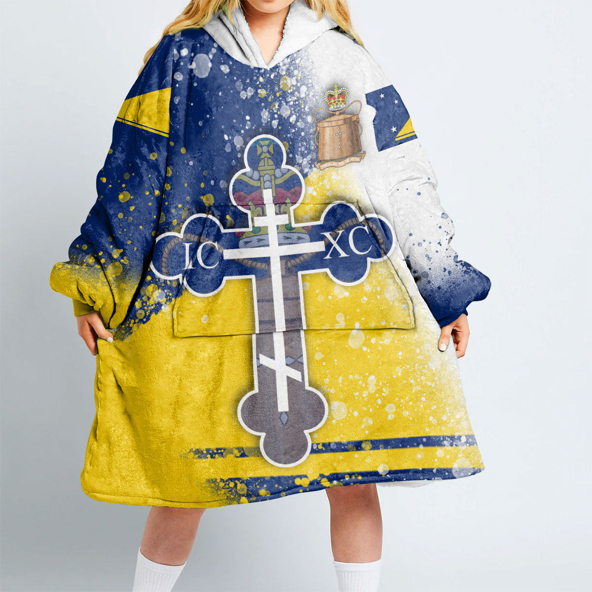 Tokelau Snug Hoodie Flag & Coat Of Arms Orthodox Style