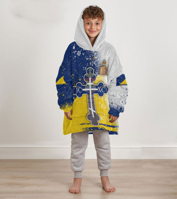 Tokelau Kid Snug Hoodie Flag & Coat Of Arms Orthodox Style