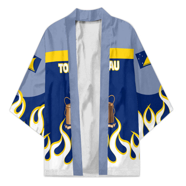 Tokelau Kimono Flag & Coat Of Arms Fire Hockey Style