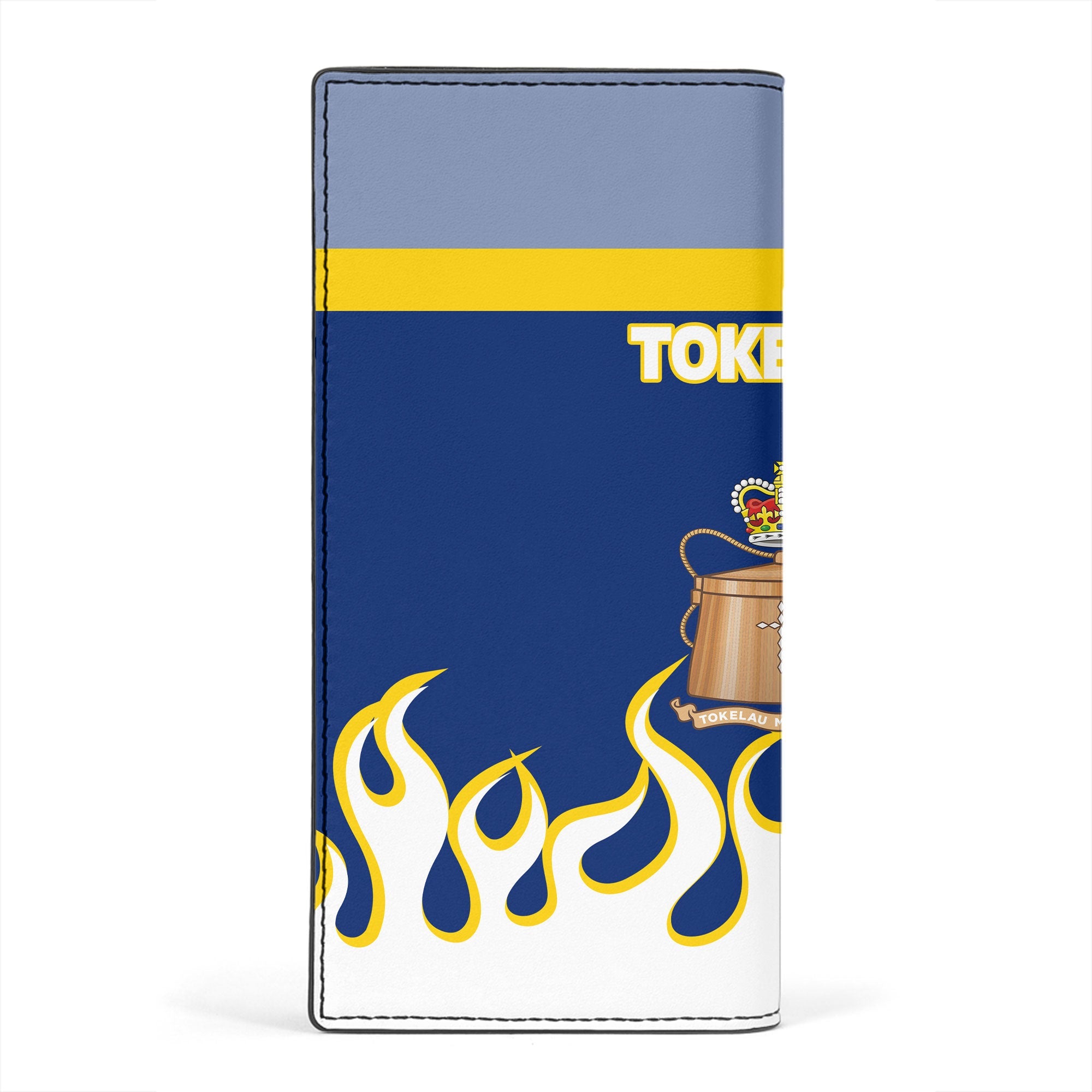 Tokelau Leather Wallet Flag & Coat Of Arms Fire Hockey Style