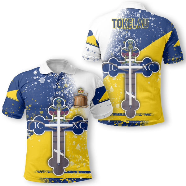 Tokelau Polo Shirt Flag & Coat Of Arms Orthodox Style