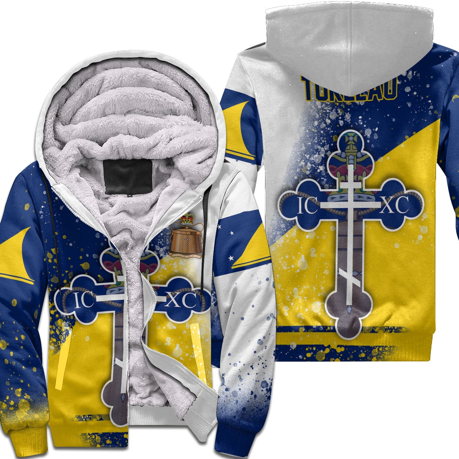 Tokelau Sherpa Hoodie Flag & Coat Of Arms Orthodox Style