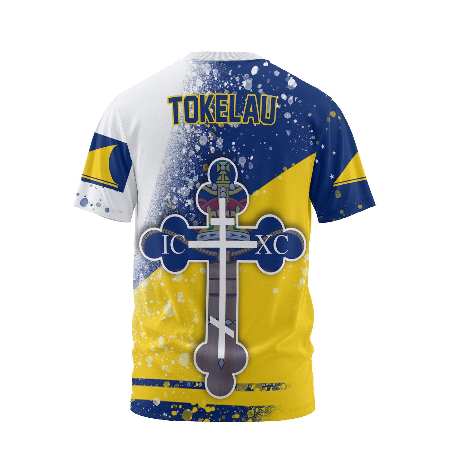 Tokelau T Shirt Flag & Coat Of Arms Orthodox Style