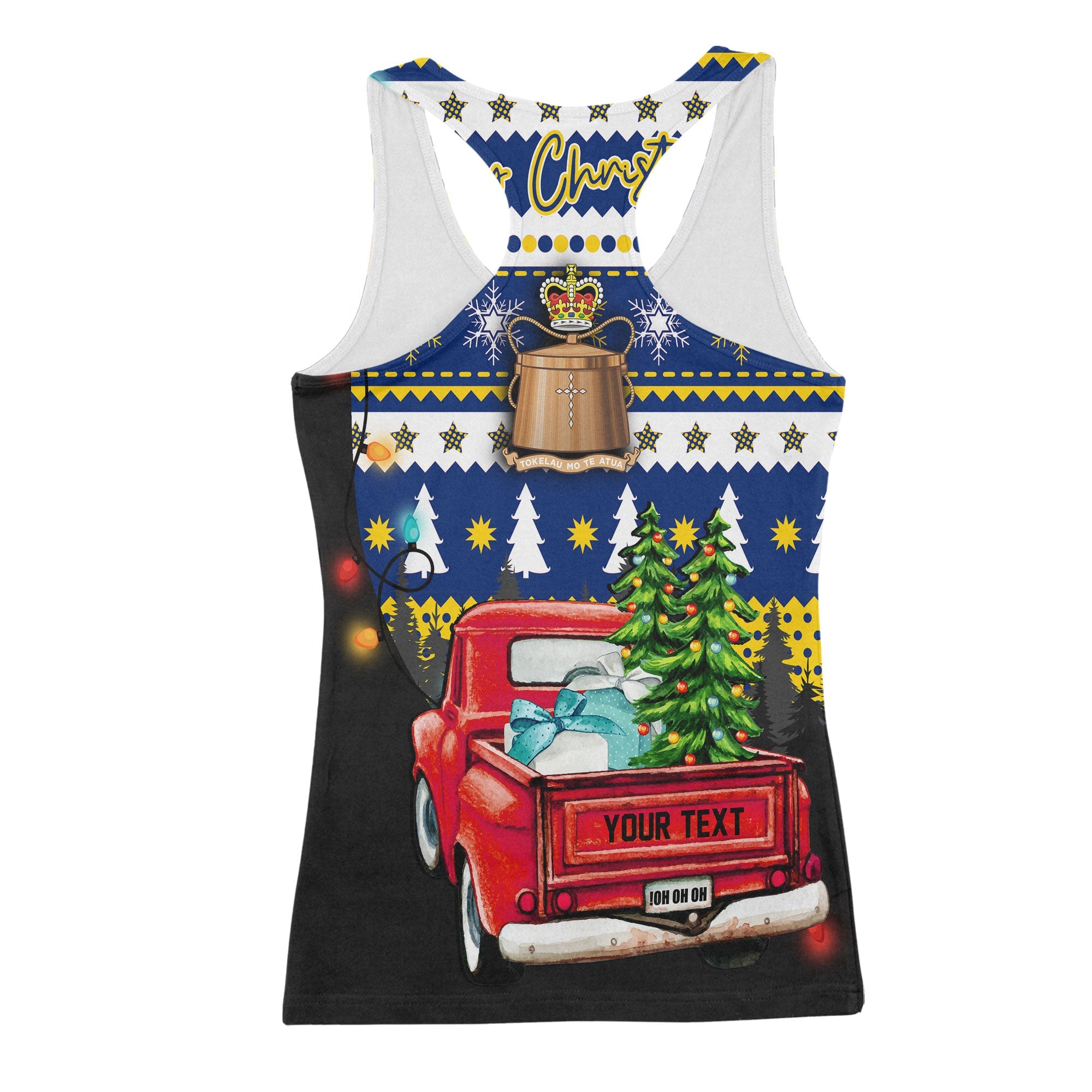 Tokelau Women Tank Top Coat Of Arms Christmas Style