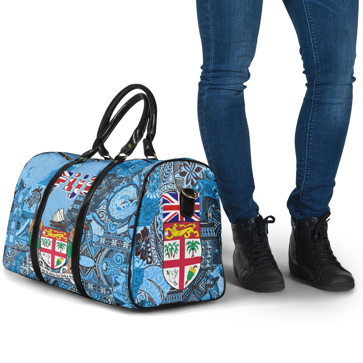 Fiji Flag & Coat Of Arms Travel Bag