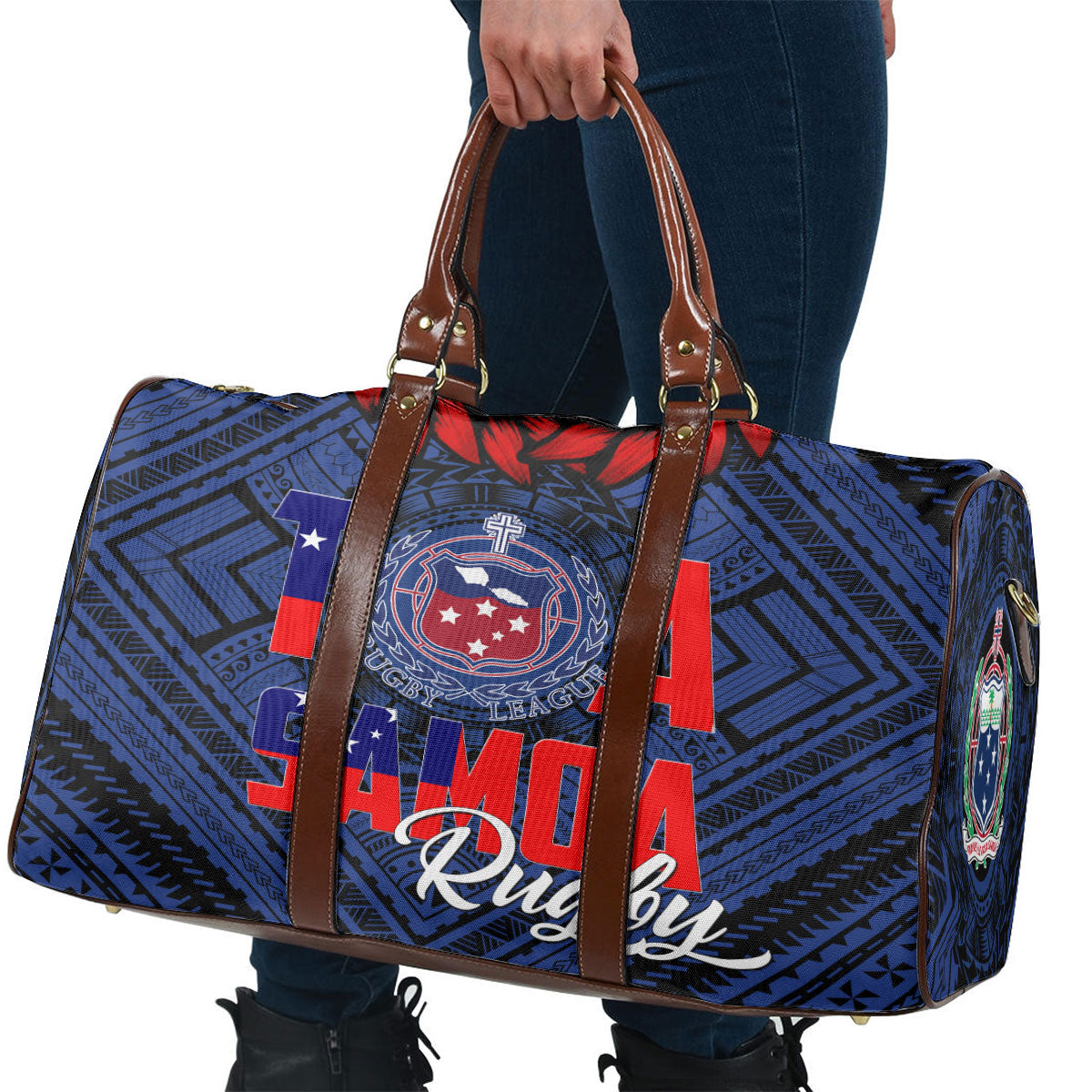 Polynesian Samoa Travel Bag Toa Samoa Rugby Ula Fala Style